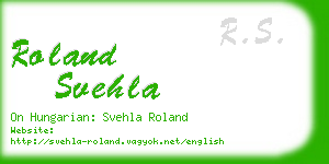 roland svehla business card